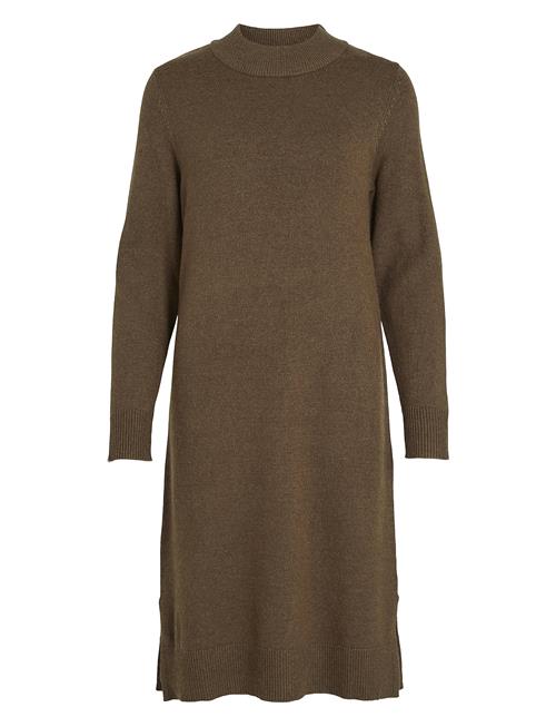 Vila Viril Crew Neck L/S Midi Dress - Noos Vila Brown