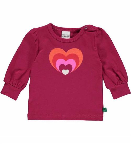 Se Freds World Bluse - Heart - Plum ved KidsWorld