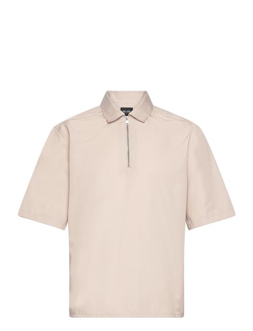 ONLY & SONS Onstygo Rlx Recy Half Zip Ss Shirt ONLY & SONS Cream