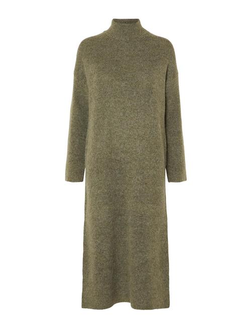 Selected Femme Slfmaline Ls Knit Dress High Neck Noos Selected Femme Green