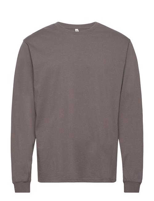 Se Enkel Studio Esleaf Ls Crewneck - Organic M Enkel Studio Grey ved Booztlet