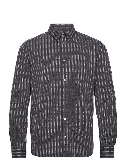 Timothy Tattoo Stripe Shirt WOOD WOOD Black