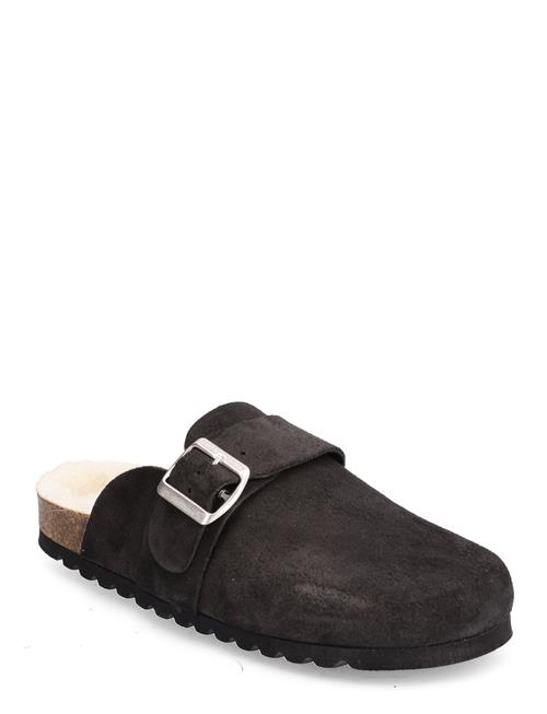 Se Bianco Biaolivia Mule Warmlined Suede Bianco Black ved Booztlet