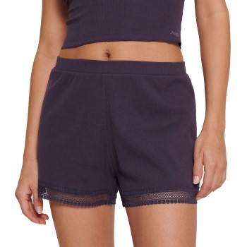 Se Sloggi GO Ribbed Short Mørkelilla bomuld X-Small Dame ved Timarco