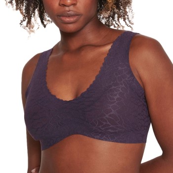 Sloggi Bh ZERO Feel Lace 2.0 Bralette Mørkelilla Small Dame