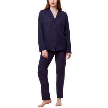 Se Triumph Boyfriend Fit Pyjamas PW Marineblå viskose 44 Dame ved Timarco