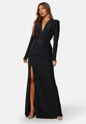 Bubbleroom Occasion Laurette Sparkling Gown Black L