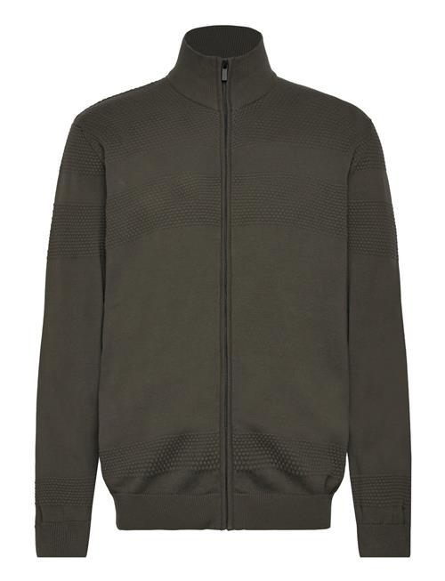 Lindbergh Zip Cardigan Pearl Knit Lindbergh Khaki