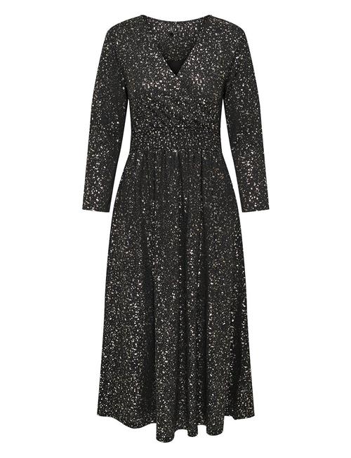 ONLY Onlnew Pella L/S Foil Wrap Dress Jrs ONLY Black