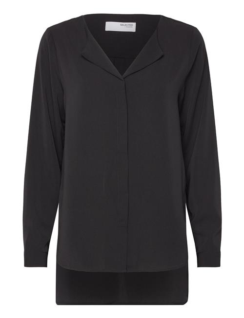 Selected Femme Slfsim -Dynella Ls Shirt O Selected Femme Black