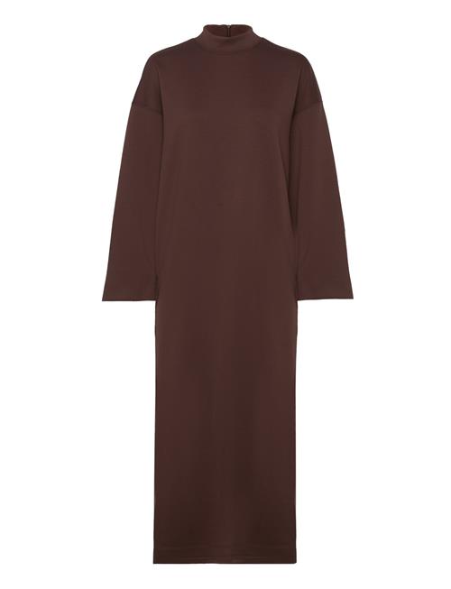 Slfjane Ls Ankle Dress Selected Brown