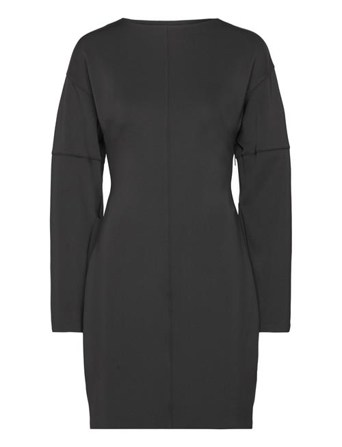 Calvin Klein Technical Knit Ls Fitted Dress Calvin Klein Black