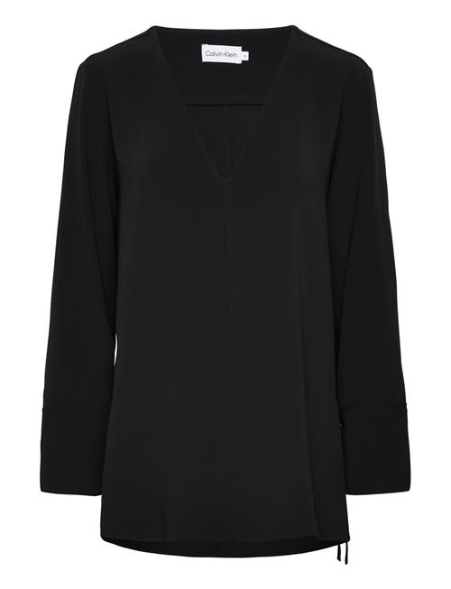 Calvin Klein Structure Twill Ls Tunic Top Calvin Klein Black