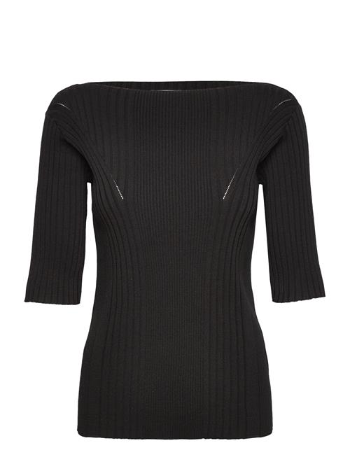 Calvin Klein Iconic Rib 1/2 Sleeve Sweater Calvin Klein Black