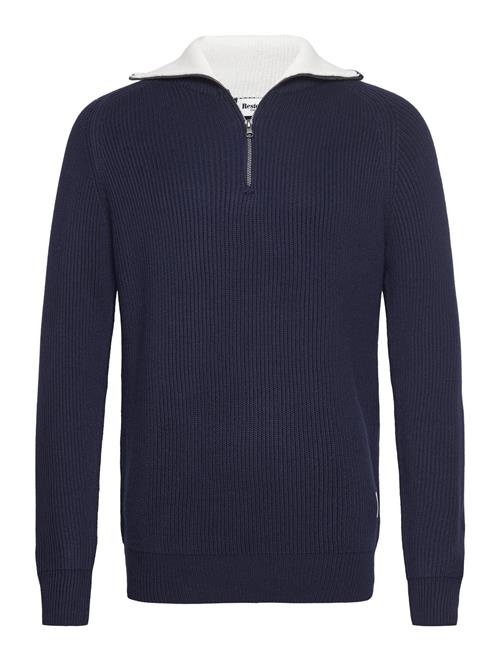 Resteröds Knitted Zip Pullover Resteröds Navy