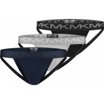 Michael Kors 3P Basic Jock Strap Marineblå bomuld Medium Herre