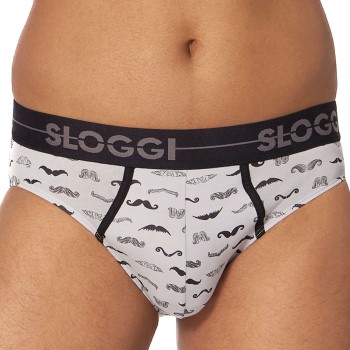 Sloggi 2P Men GO Movember Mini Sort/Hvid bomuld X-Large Herre