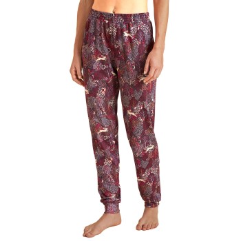 Calida Favourites Butterfly Sleep Pants Rød Mønster  bomuld Medium Dame