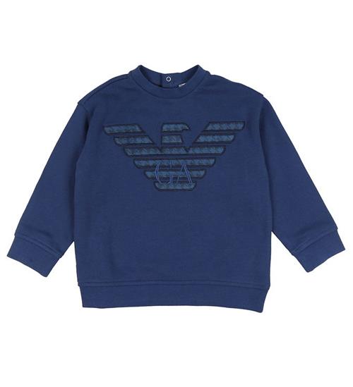Se Emporio Armani Sweatshirt - Insegna Blue m. Logo ved KidsWorld