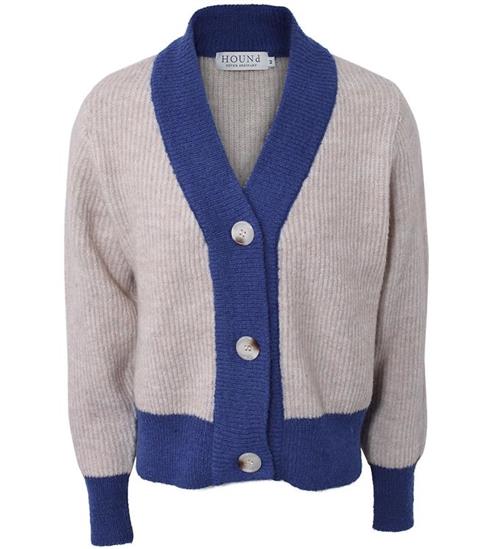 Se Hound Hound Cardigan - Strik - Rib - Cobalt Blue ved KidsWorld