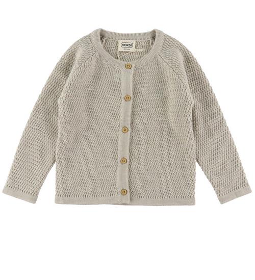 Se Voksi Voksi Cardigan - Uld - Seashell Sand ved KidsWorld