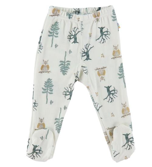 Se Joha Joha Leggings - Uld/Bambus - Offwhite m. Skov ved KidsWorld