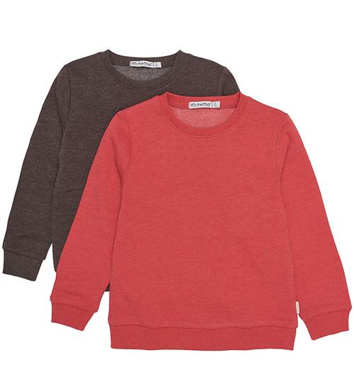 Se Minymo Sweatshirt - 2-pak - Tomato Puree ved KidsWorld