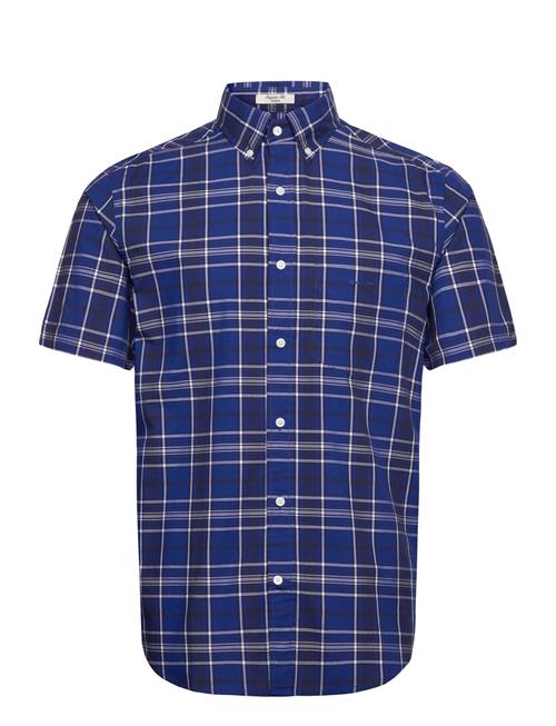 GANT Reg Ut Poplin Check Ss Bd GANT Blue