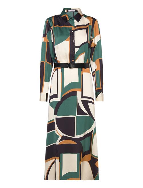 Mango Geometric Shirt Dress Mango Green