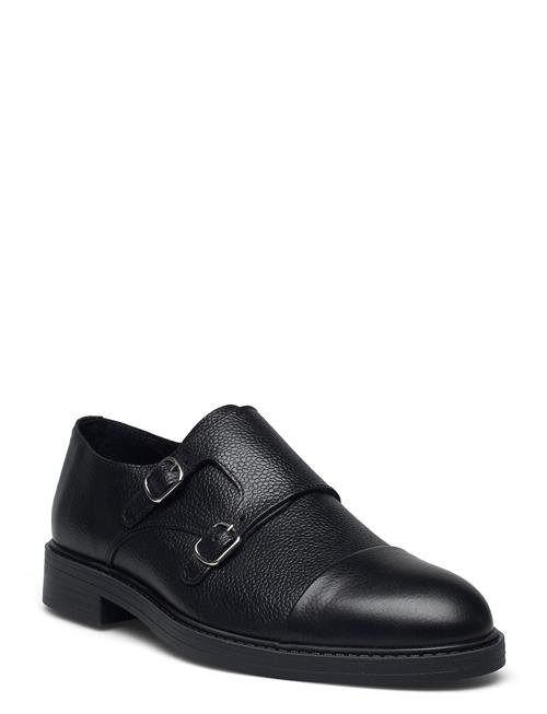 Se Selected Homme Slhblake Leather Monk Shoe B Selected Homme Black ved Booztlet