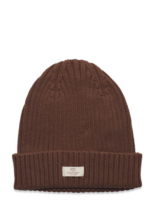 Copenhagen Colors Cotton Knitted Classic Beanie Copenhagen Colors Brown