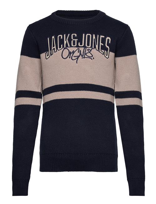 Se Jack & Jones Jortribeca Block Knit Crew Neck Jnr Jack & J S Patterned ved Booztlet