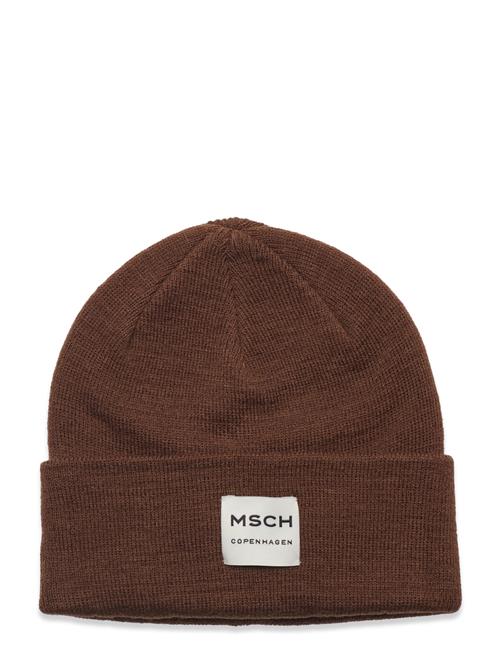 Se MSCH Copenhagen Mschmojo Logo Beanie MSCH Copenhagen Brown ved Booztlet