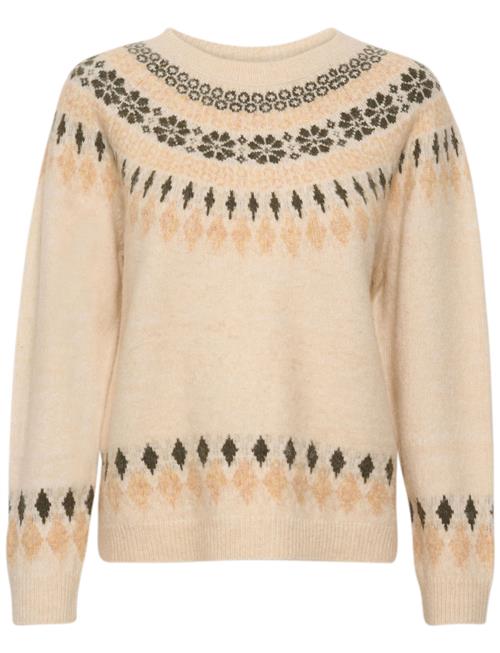 Crcherry Knit Pullover Cream Beige