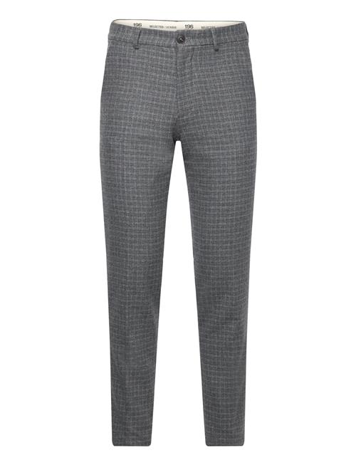 Se Selected Homme Slhstraight-William Wool Dsn 196 Pants W Selected Homme Grey ved Booztlet