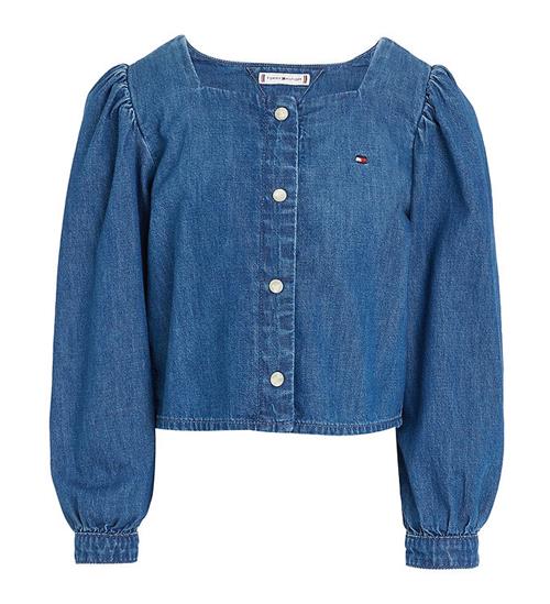 Se Tommy Hilfiger Tommy Hilfiger Skjortebluse - Square Neckline Denim - Marineblue ved KidsWorld