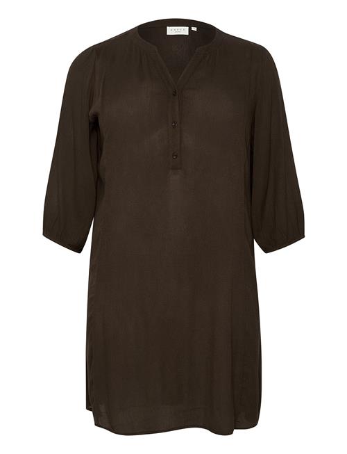 Kaffe Curve Kclouisa Ami Dress Kaffe Curve Brown