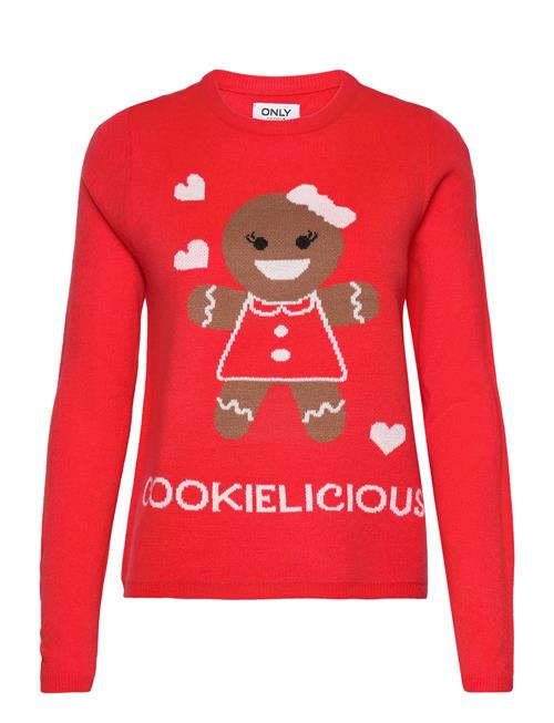 ONLY Onlxmas Cookies Ls O-Neck Box Knt ONLY Red