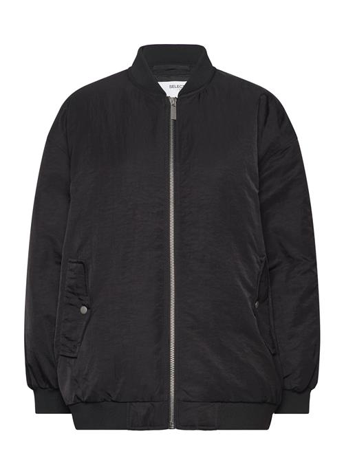 Slfberete Redown Bomber Jacket Selected Femme Black