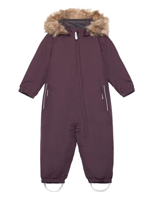 Coverall W. Fake Fur Color Kids Purple