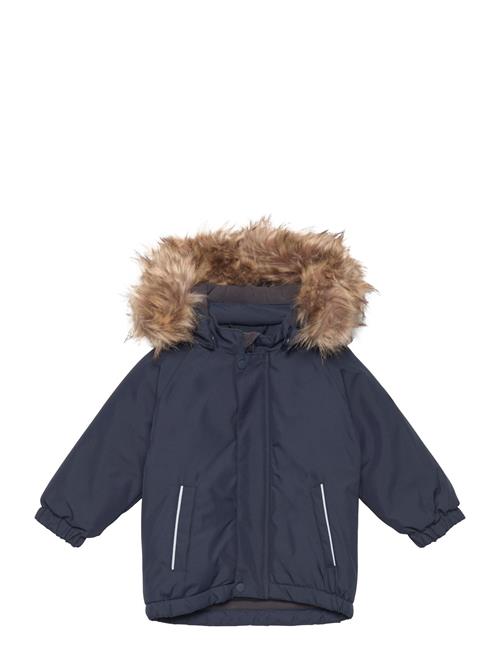 Parka W. Fake Fur Color Kids Navy