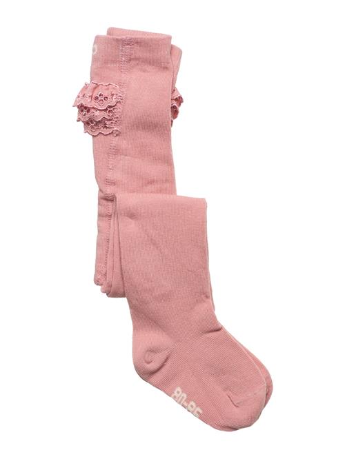 Minymo Stocking W. Lace Minymo Pink