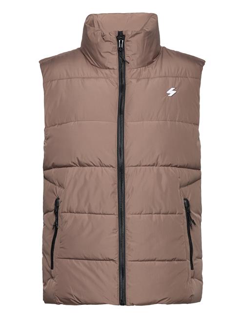 Superdry Sports Puffer Gilet Superdry Brown