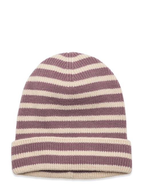 Se mp Denmark Bergen Striped Beanie Mp Denmark Purple ved Booztlet