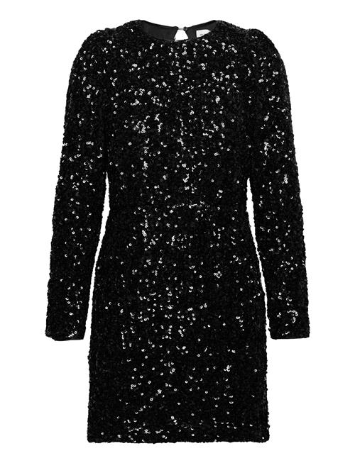 Slfcolyn Ls Short Sequins Dress B Selected Black