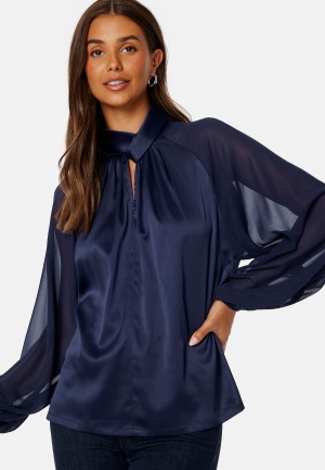 BUBBLEROOM Shirley Blouse Dark blue S