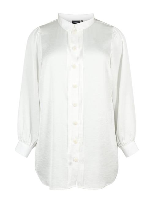 Zizzi Msaraly, L/S, Long Shirt Zizzi White