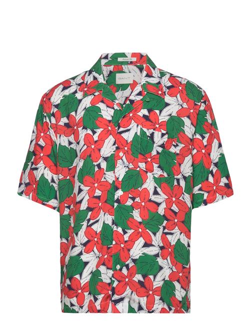 GANT Rel Viscose Floral Print Ss Shirt GANT Green