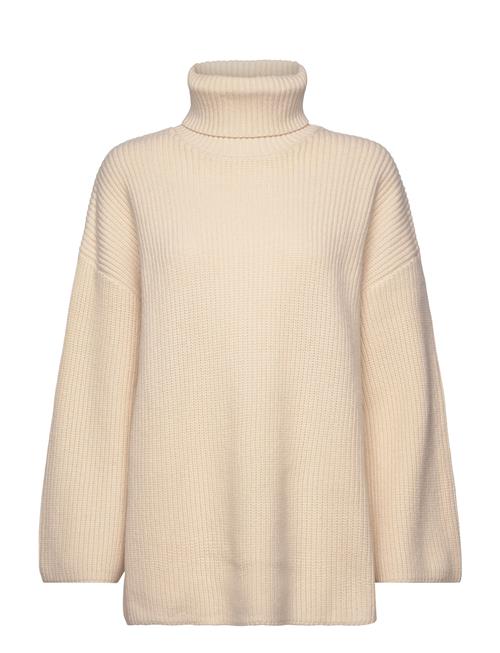 Se Selected Femme Slfmary Ls Long Knit Roll Neck Selected Femme Cream ved Booztlet