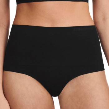 Chantelle Trusser Smooth Comfort High Waisted Thong Sort Medium Dame